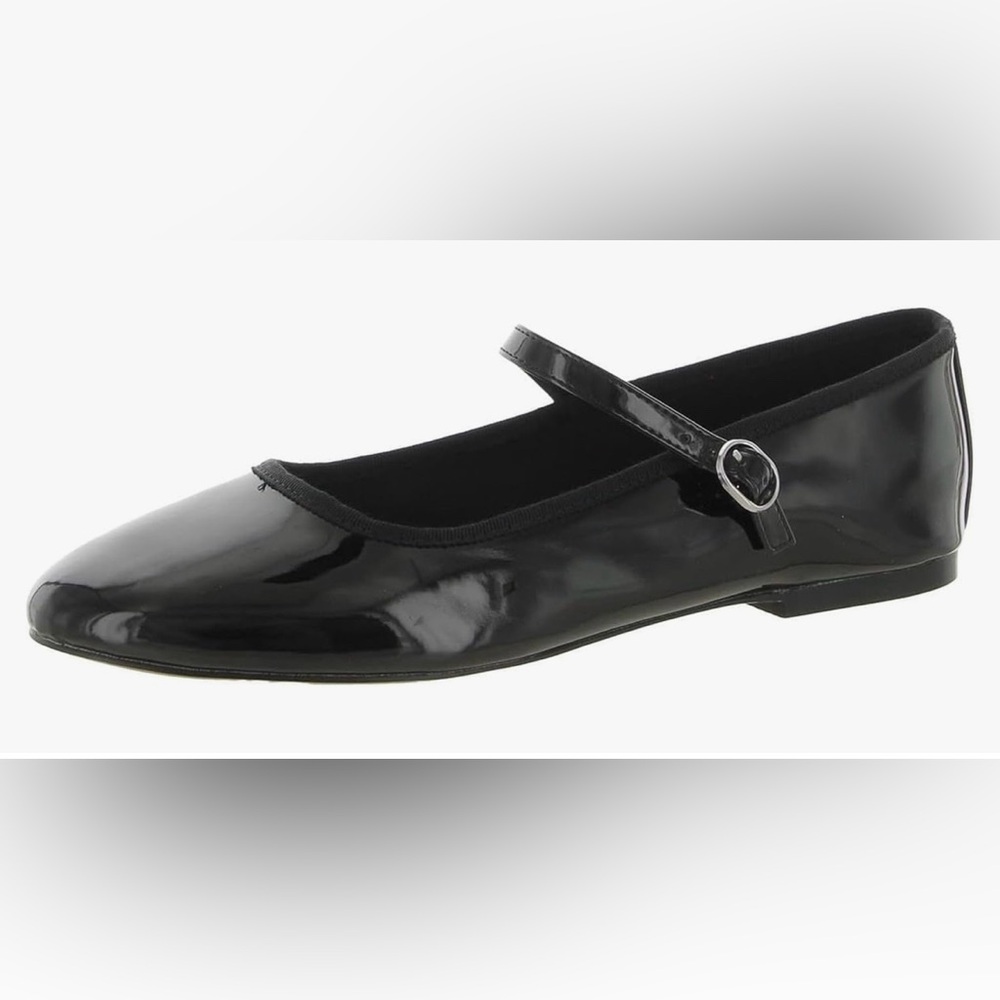 Steve Madden Violet Patent Leather Women's Black Mary Jane Flats Size 7.5